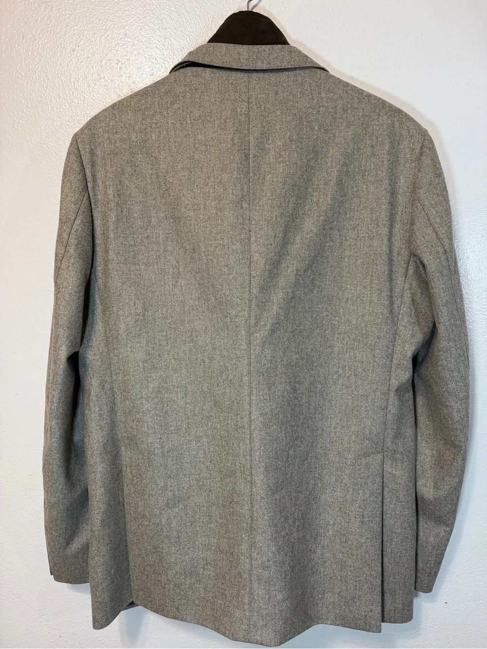 Boggi Milano Men’s Gray Sport Wool Flannel Blazer 50R 2-Button detachable chest